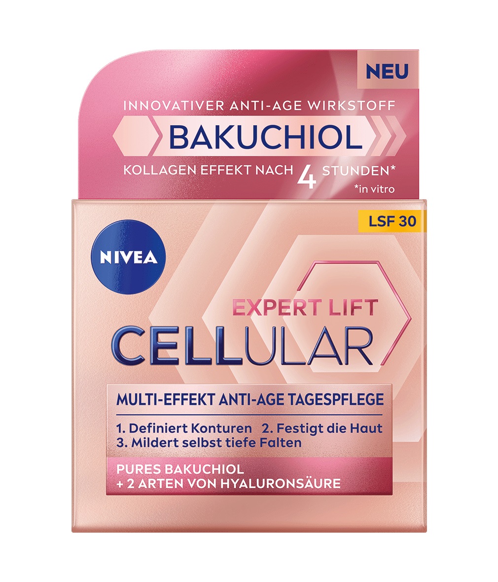 NIVEA Cellular Expert Lift Crema da giorno Anti-Età SPF 30 50 ml con Bakuchiol e Acido Ialuronico