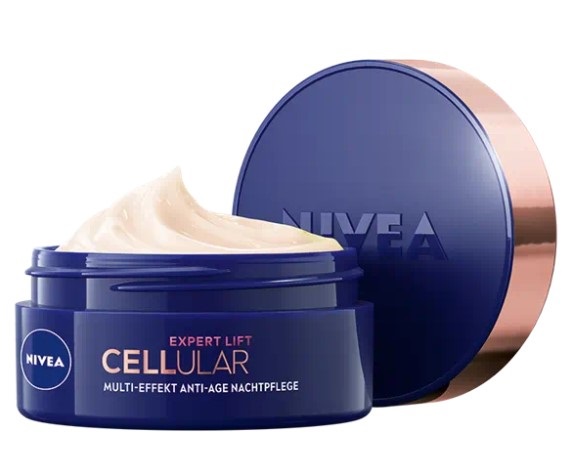 NIVEA Cellular Expert Lift Crema Notte Antirughe Anti-Età con Bakuchiol e Acido Ialuronico - 50 ml