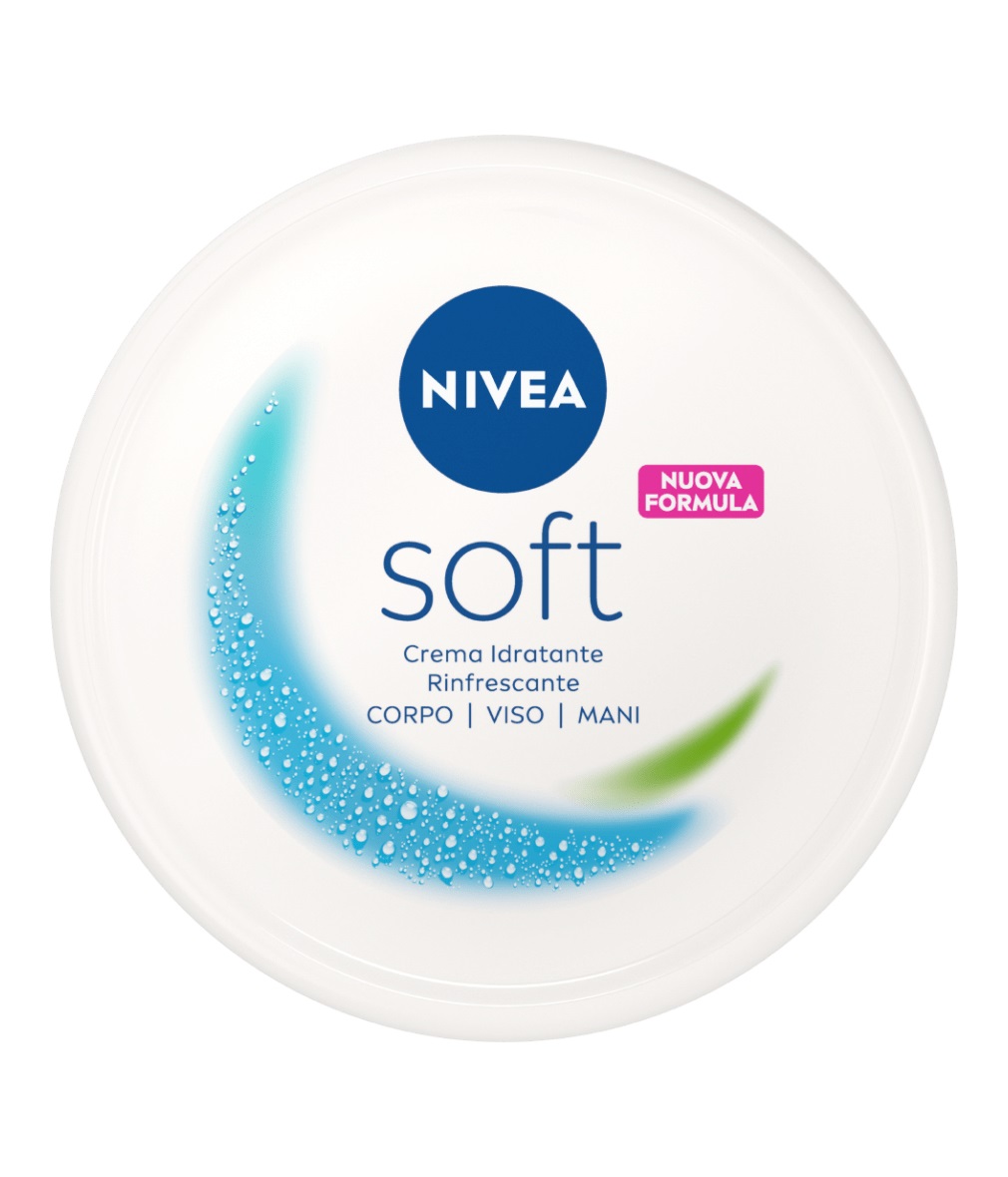 Nivea Soft Crema Idratante Multiuso 300 ml - Viso, Corpo e Mani, Assorbimento Rapido, Arricchita con Olio di Jojoba e Vitamina E