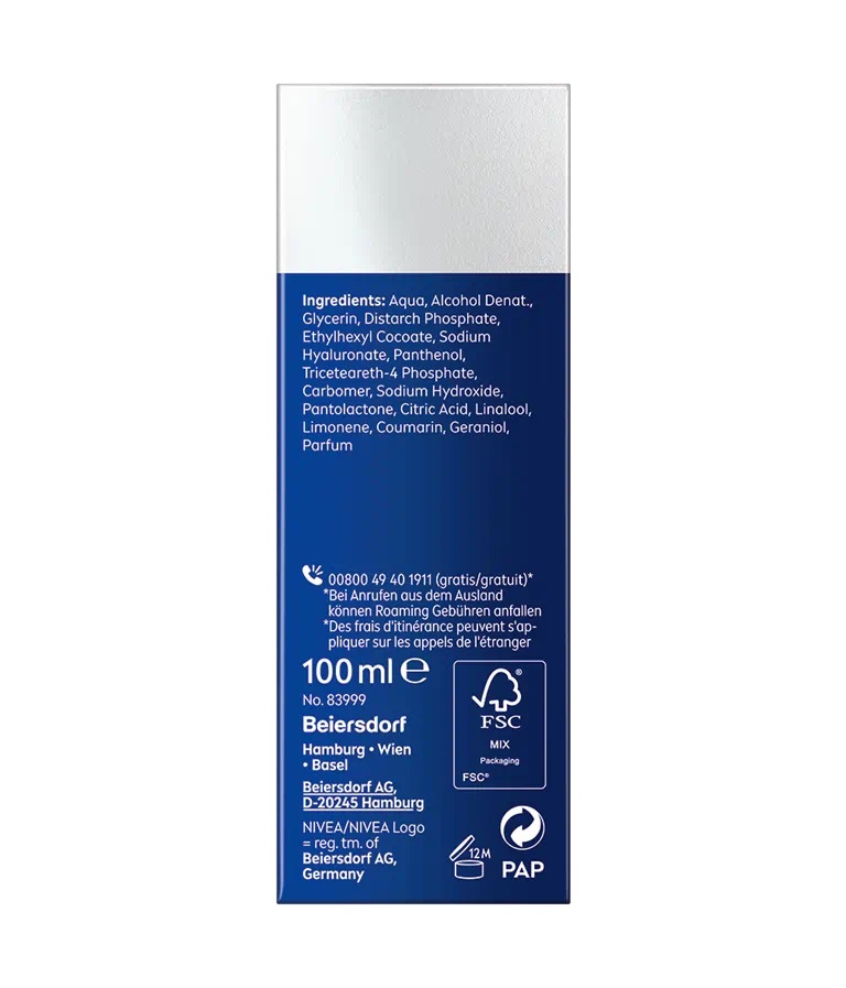 NIVEA Men Hyaluron Balsamo Dopobarba Anti-Rughe 100 ml - Lenisce e Allevia Irritazioni