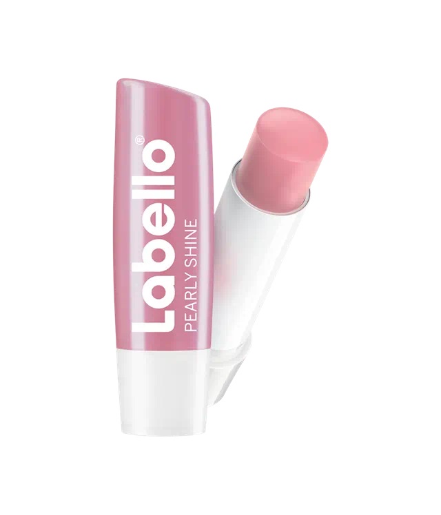 Labello Pearly Shine Balsamo Labbra Idratante 4.8 g - Effetto Perlato con Estratti di Perla e Seta