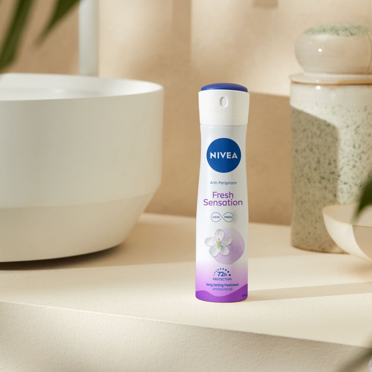 NIVEA Deodorante Spray Fresh Sensation 150 ml - Protezione fino a 72 ore con formula INFINIFRESH