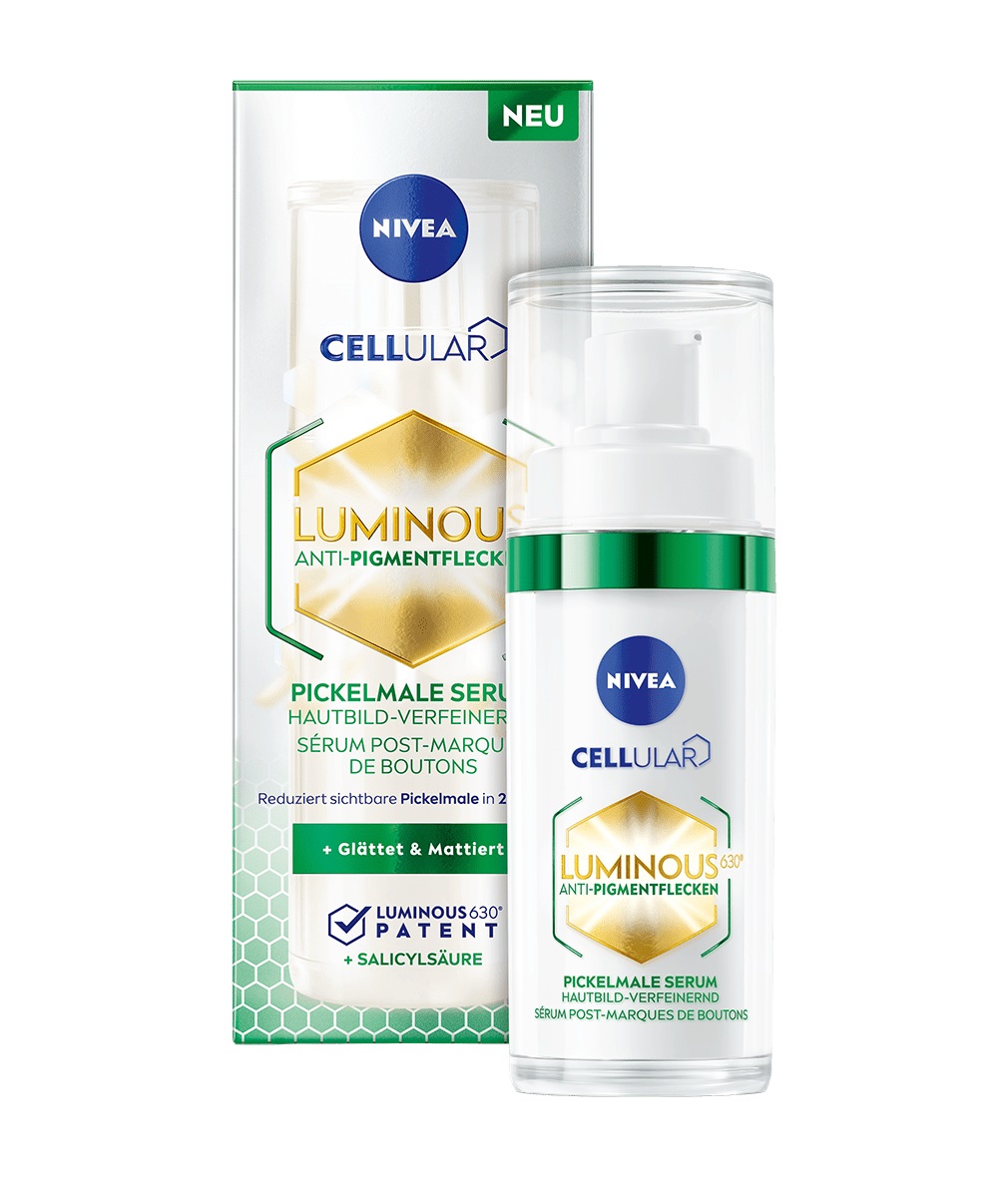 NIVEA Cellular Luminous630 Siero Anti-Macchie Post-Acne per Viso 30 ml - Formula Leggera e Illuminante