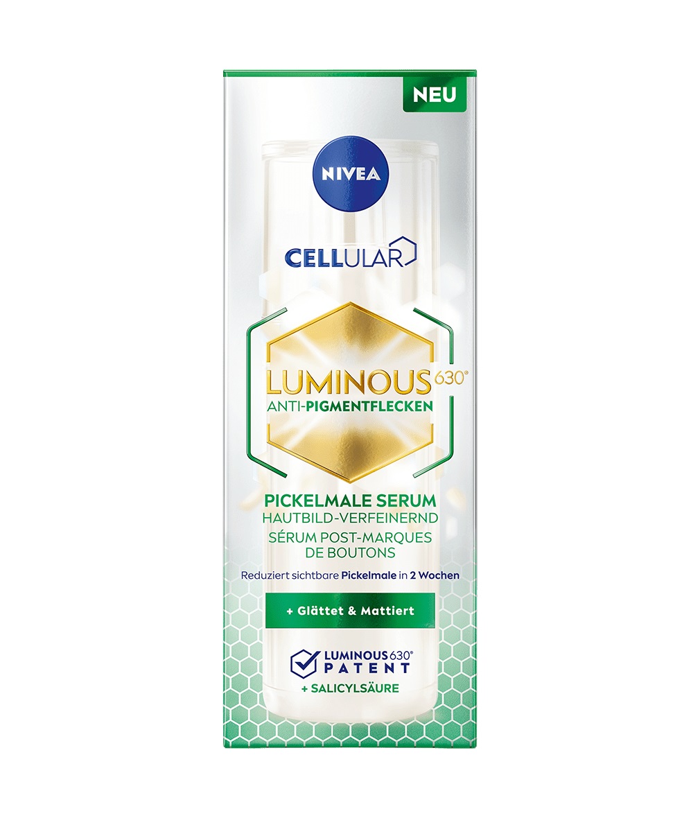 NIVEA Cellular Luminous630 Siero Anti-Macchie Post-Acne per Viso 30 ml - Formula Leggera e Illuminante