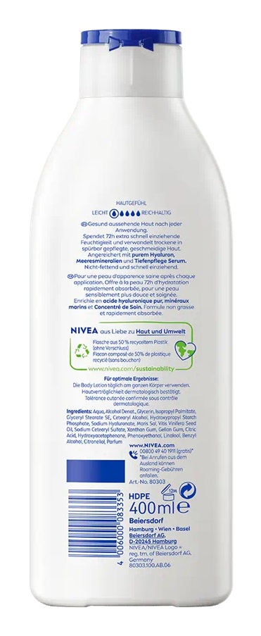 NIVEA 4006000083353 crema e lozione per il corpo 400 ml Donna