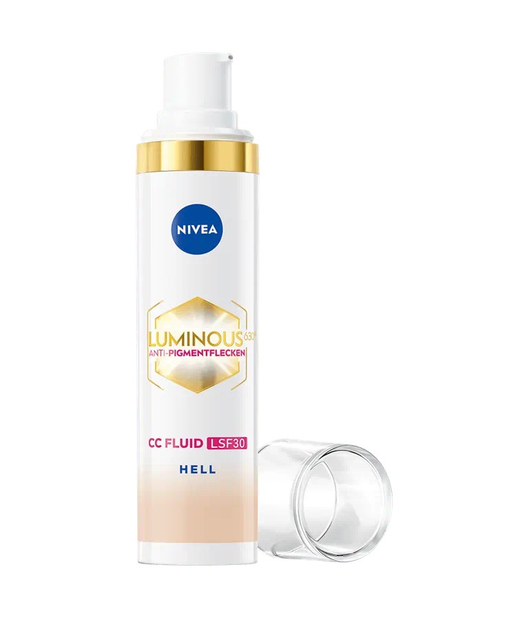 NIVEA Luminous 630 - CC Fluid Anti-Pigmentazione con SPF 30 e Acido Ialuronico per Pelle Chiara