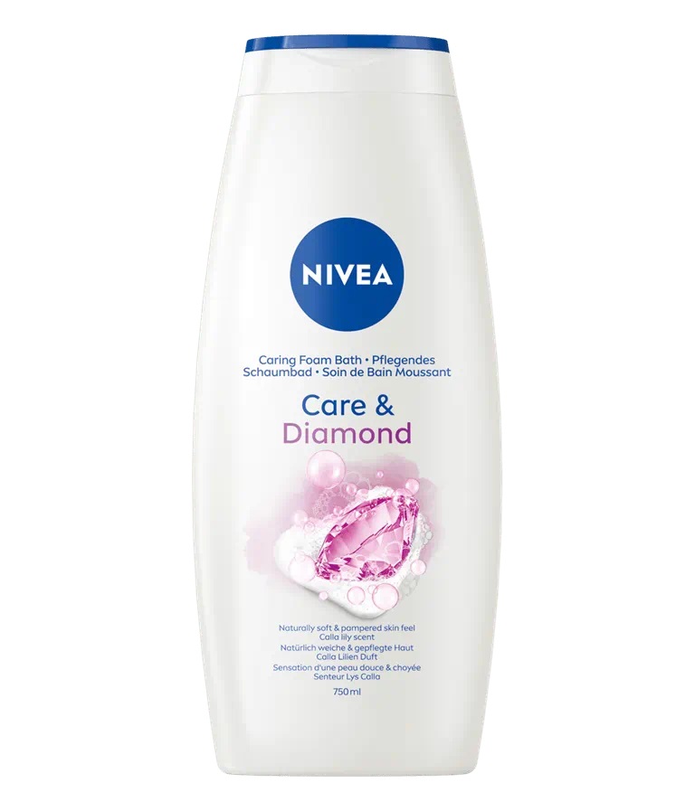 NIVEA Care & Diamond - Bagnodoccia Nutriente e Idratante 750 ml per una Pelle Morbida e Profumata