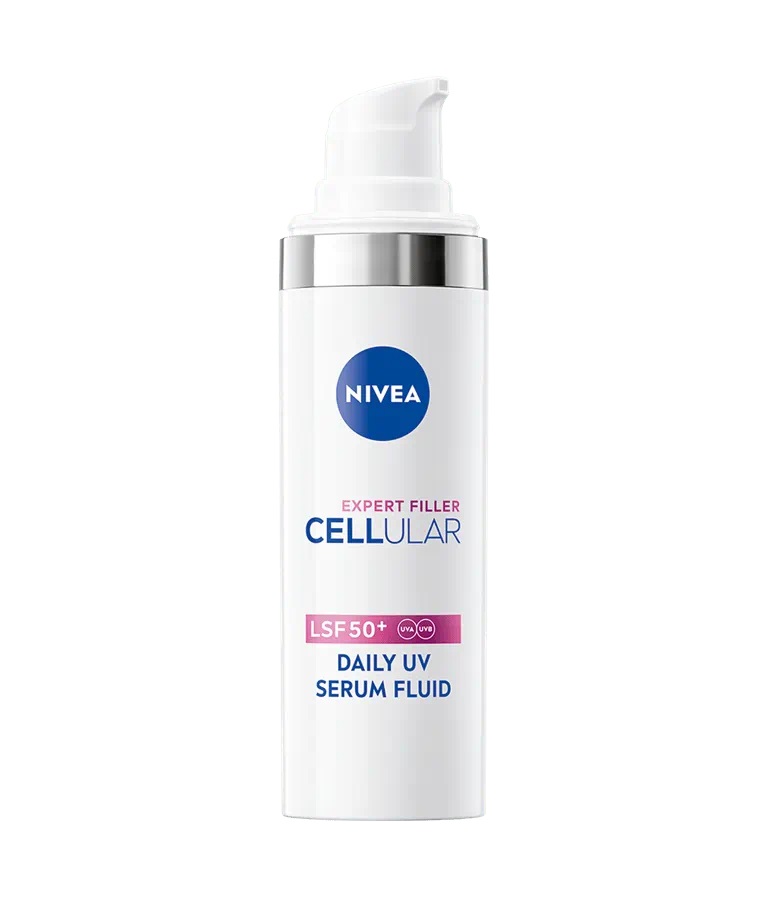 NIVEA Cellular Expert Filler - Siero Viso Ialuronico SPF 50 , Fluido Leggero e Assorbimento Rapido, 30 ml