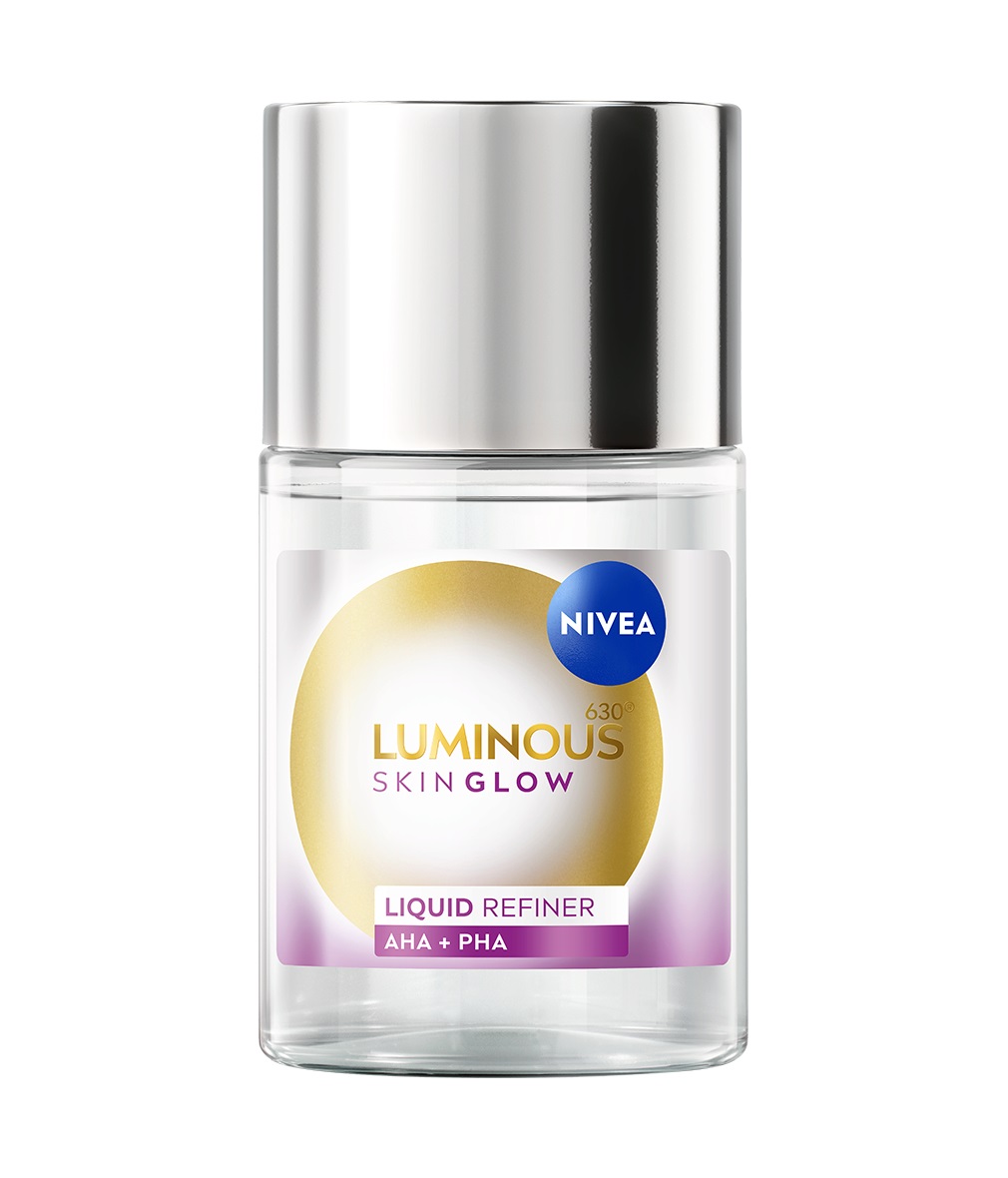 NIVEA LUMINOUS630 Skin Glow Liquid Refiner - Esfoliante AHA con 4% AHA, 1% PHA e Aloe Vera per Pelle Uniforme e Liscia (100 ml)