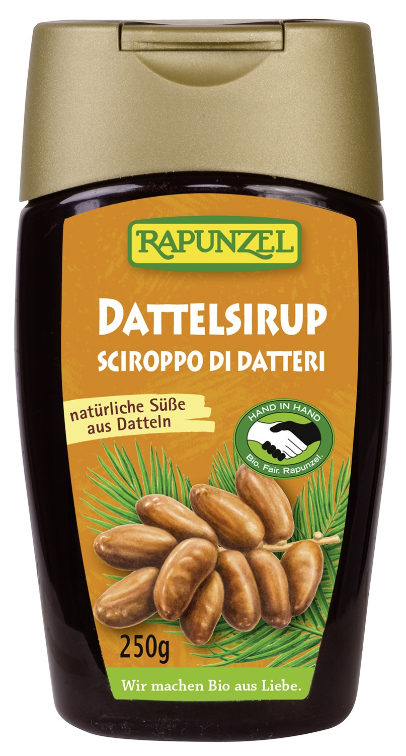 Rapunzel Sciroppo di Datteri Biologico 250g - Dolcificante Naturale Senza Lattosio, Senza Zucchero Aggiunto e Senza Glutine