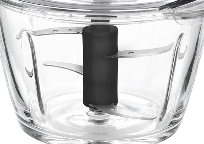 ProfiCook PC-MZ 1150 Tritatutto Elettrico Multifunzionale 400W con Ciotola in Vetro da 1L e Lame in Acciaio Inossidabile - Colore Silver