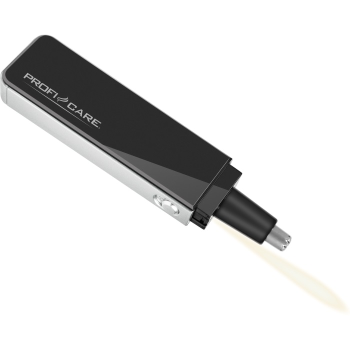 ProfiCare PC-NE 3050 - Rasoio per peli di naso e orecchie, colore nero, con trimmer di precisione