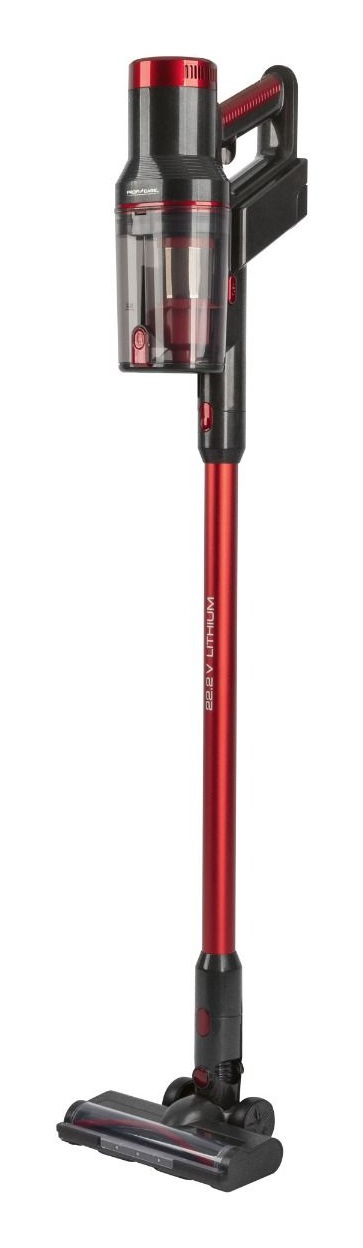 ProfiCare PC-BS3136A - Aspirapolvere 2in1 Rosso con Batteria 22,2V, Potenza 250W, Autonomia 35 min e Filtraggio Senza Sacco
