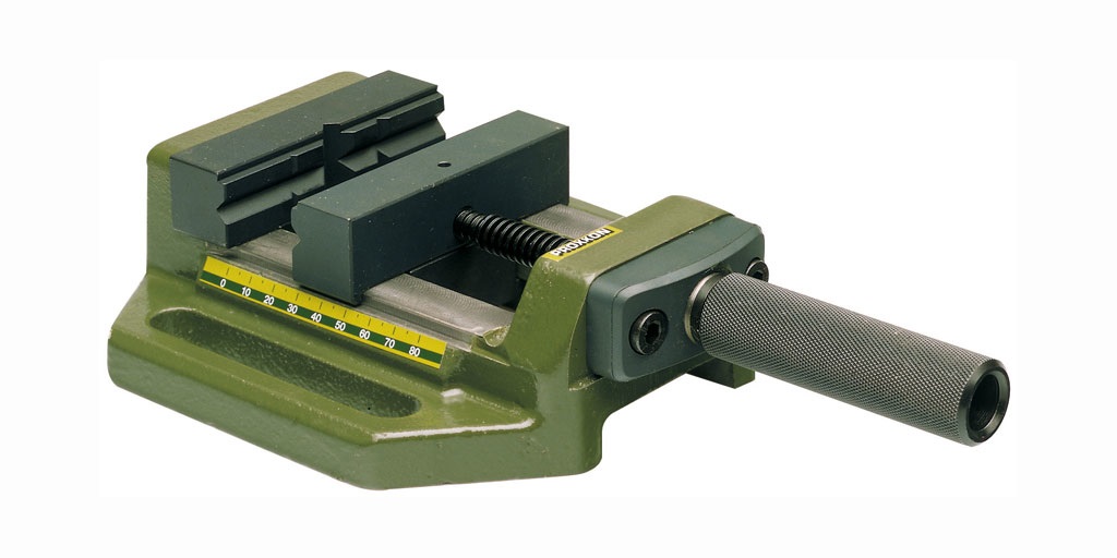 Proxxon Morsa di Precisione MS-75 PXX. 20392 in Ghisa Speciale con Manopola Trapezoidale