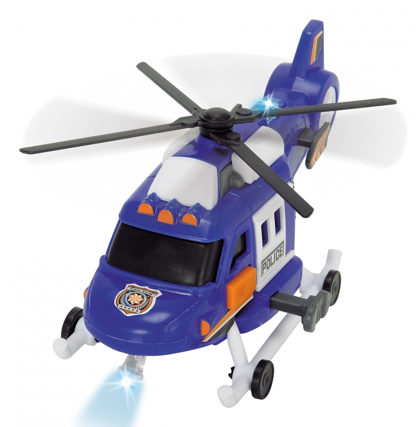 Dickie Toys Elicottero Police 18 cm con Luci e Suoni - City Heroes