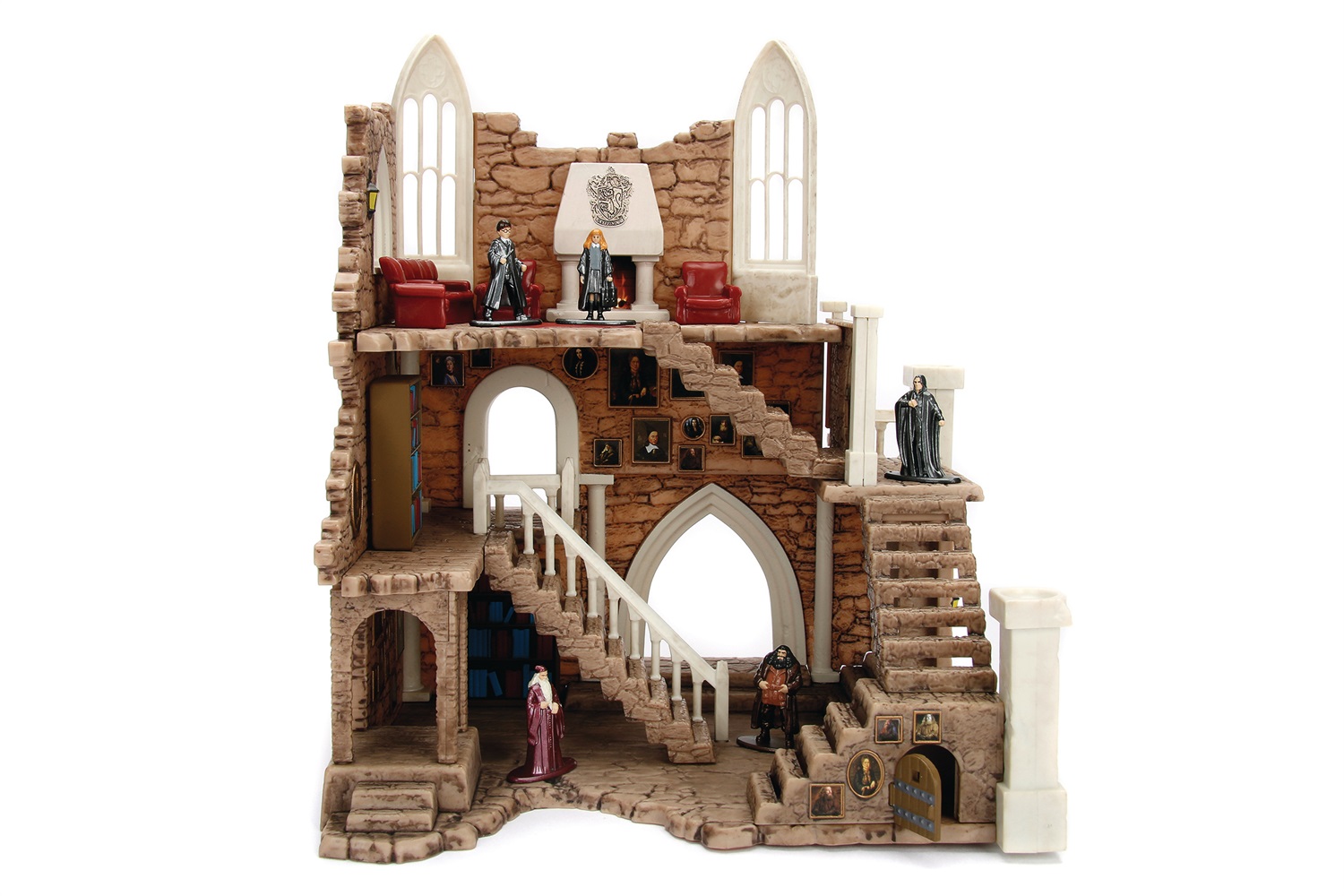 Simba Toys Torre di Grifondoro di Harry Potter con Personaggi Die Cast Harry e Piton (4 cm) - Playset Multicolore con Accessori