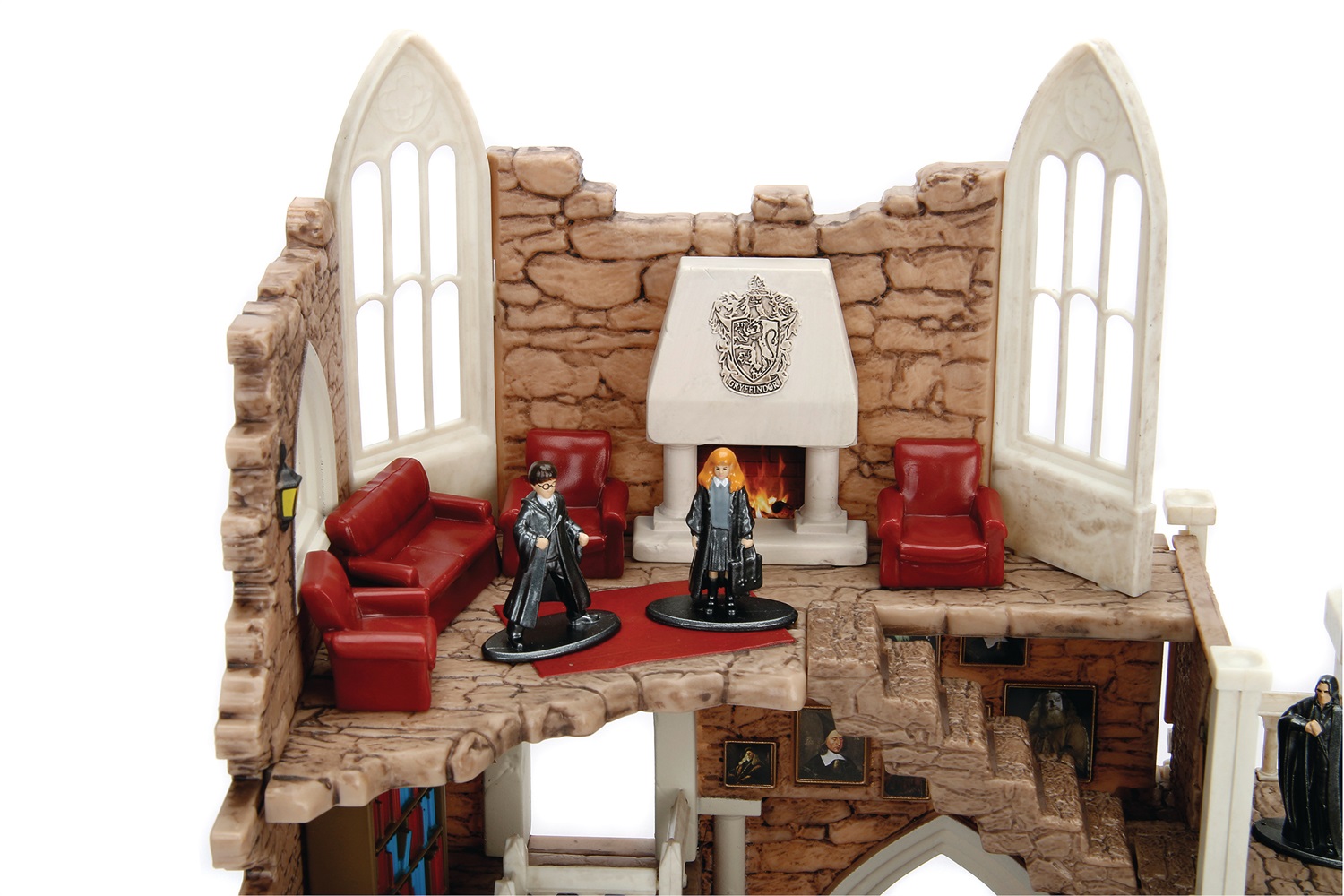 Simba Toys Torre di Grifondoro di Harry Potter con Personaggi Die Cast Harry e Piton (4 cm) - Playset Multicolore con Accessori