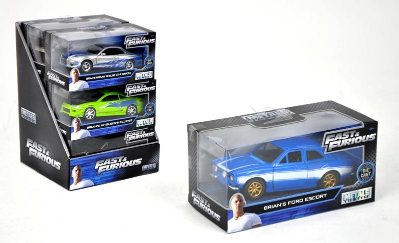 Simba Toys Fast And Furious Auto Die-Cast Scala 1:32 - Funzionamento a Ruota Libera, Parti Apribili, Assortite