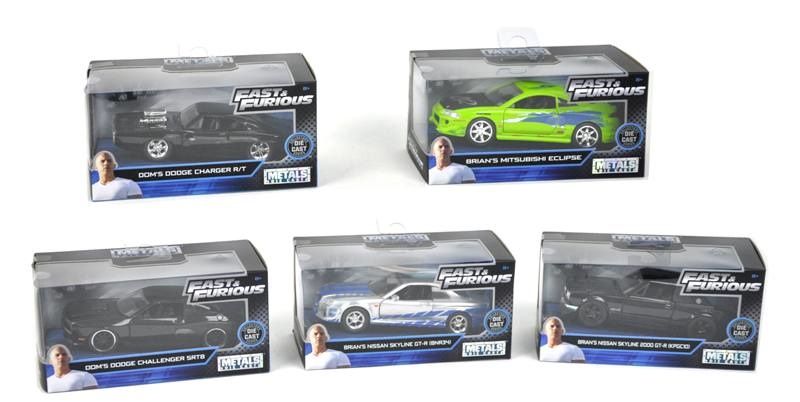 Simba Toys Fast And Furious Auto Die-Cast Scala 1:32 - Funzionamento a Ruota Libera, Parti Apribili, Assortite