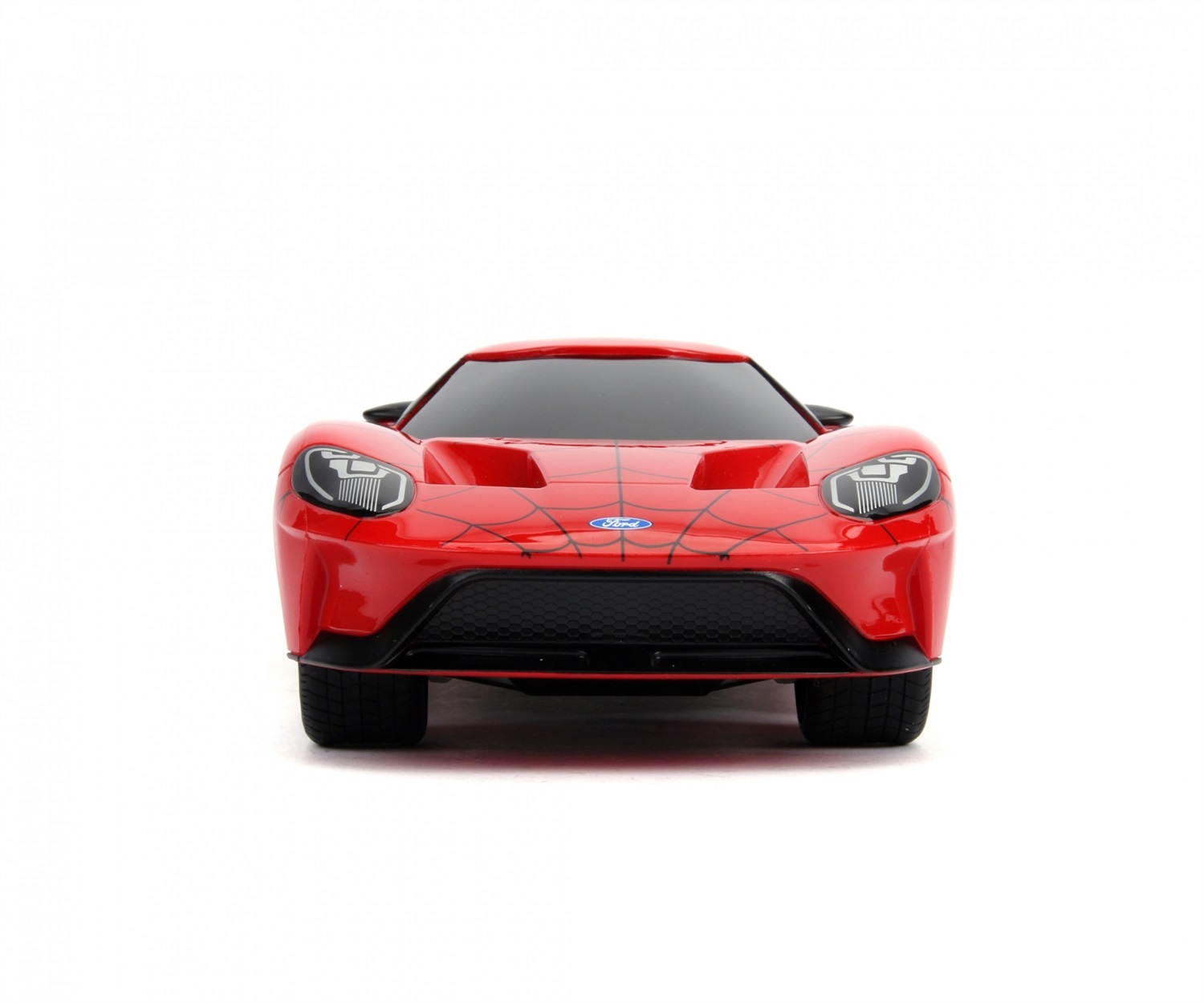 Jada Marvel RC Spider-Man 2017 Ford GT Modellino Radiocomandato 1:16 con Funzione Turbo e Ricarica USB