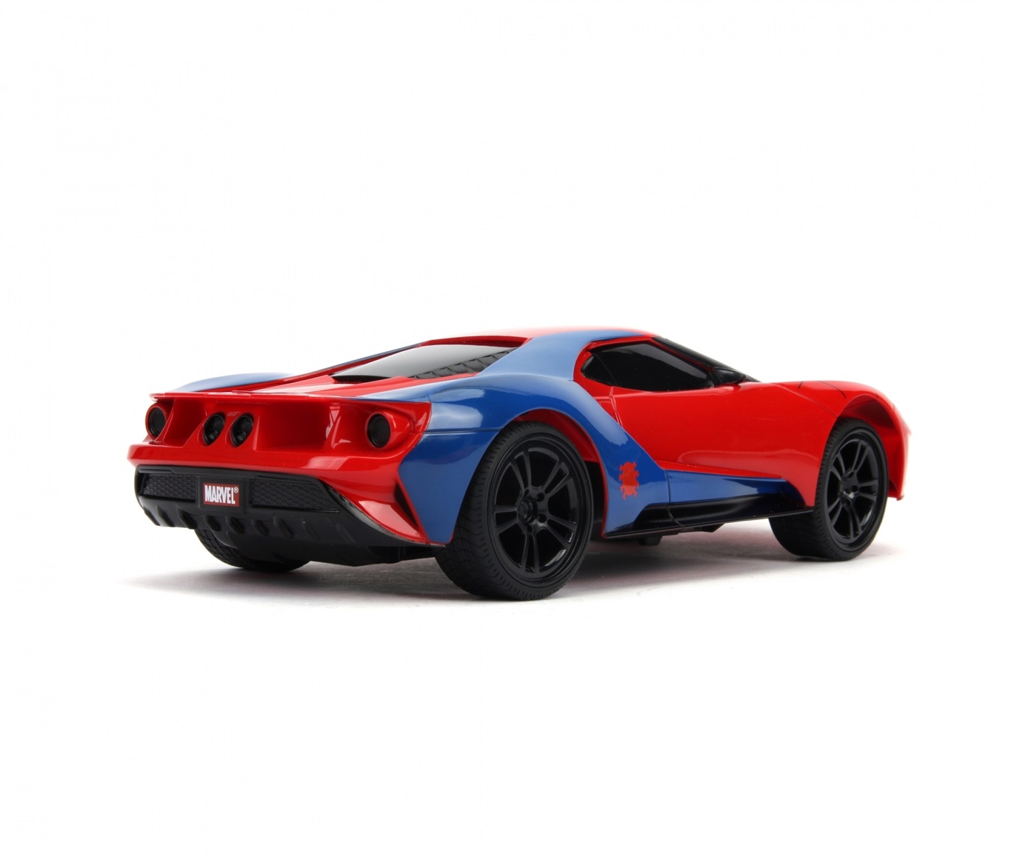 Jada Marvel RC Spider-Man 2017 Ford GT Modellino Radiocomandato 1:16 con Funzione Turbo e Ricarica USB
