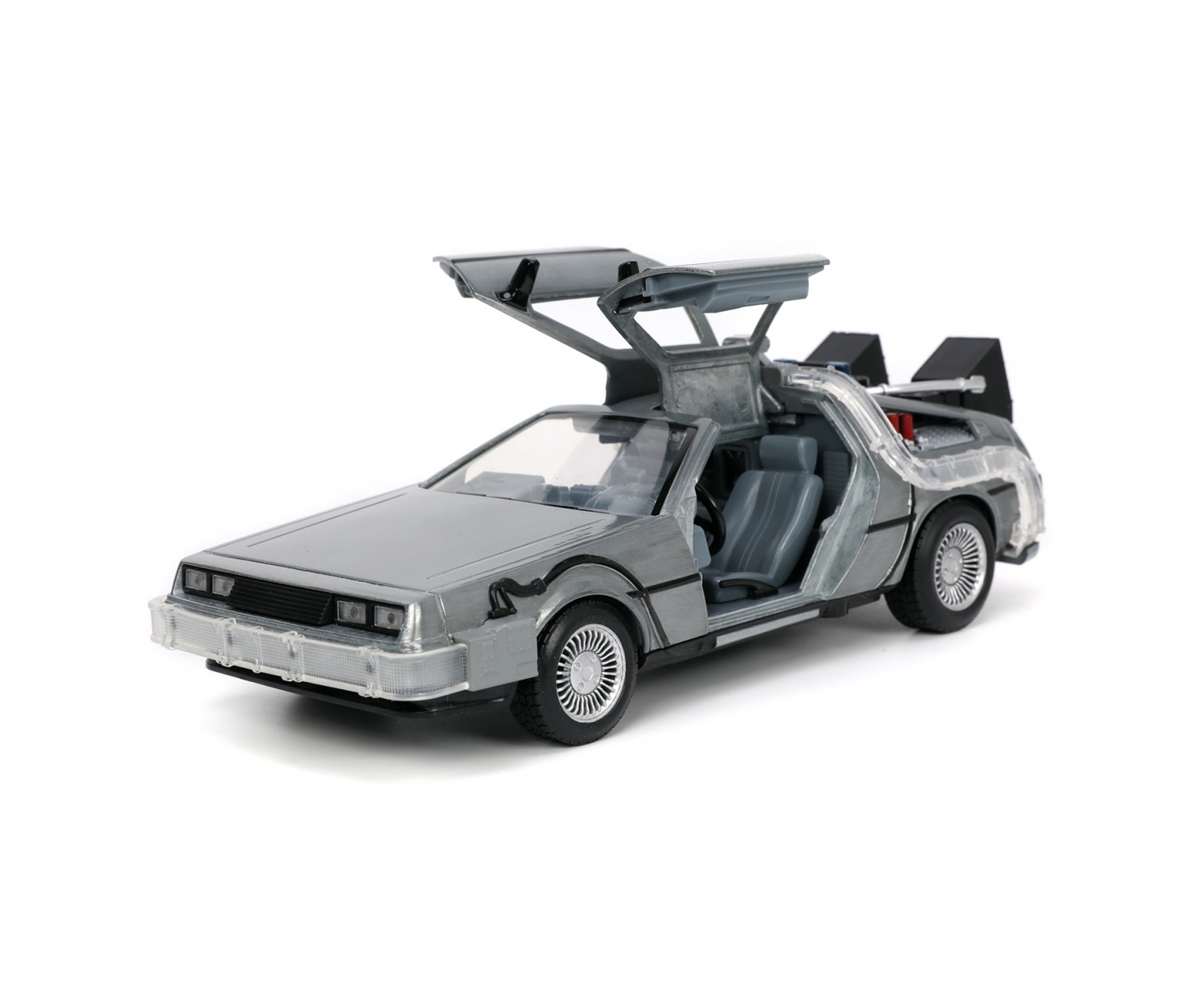 Jada Toys DeLorean DMC-12 Time Machine Ritorno al Futuro 1 - Modello Die-Cast 1:24 con Luci e Parti Apribili