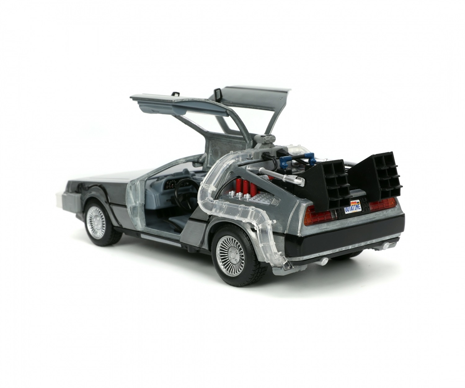 Jada Toys DeLorean DMC-12 Time Machine Ritorno al Futuro 1 - Modello Die-Cast 1:24 con Luci e Parti Apribili
