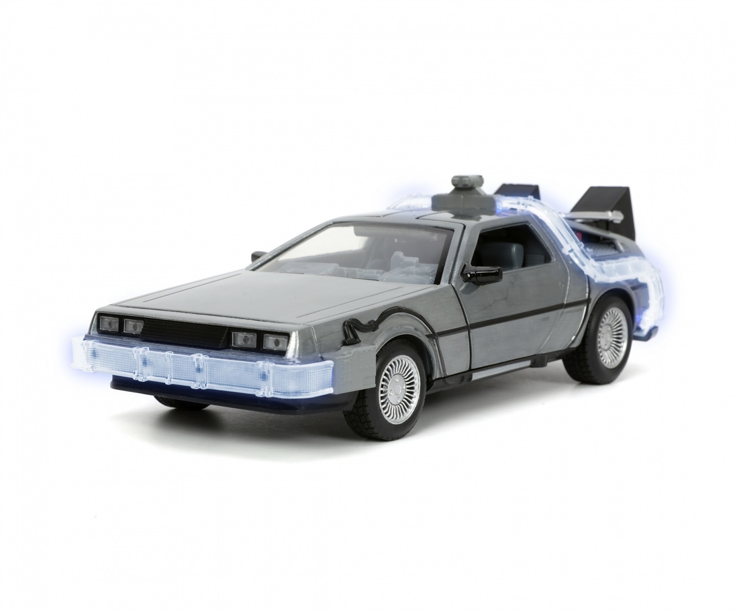 Jada Toys DeLorean DMC-12 Time Machine Ritorno al Futuro 1 - Modello Die-Cast 1:24 con Luci e Parti Apribili
