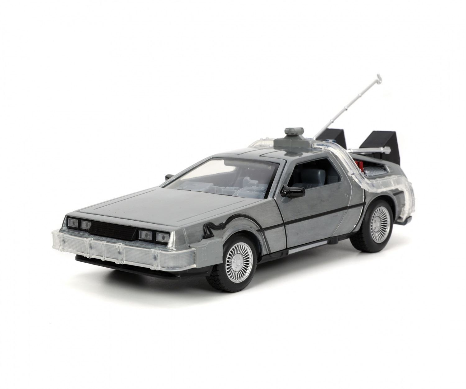 Jada Toys DeLorean DMC-12 Time Machine Ritorno al Futuro 1 - Modello Die-Cast 1:24 con Luci e Parti Apribili