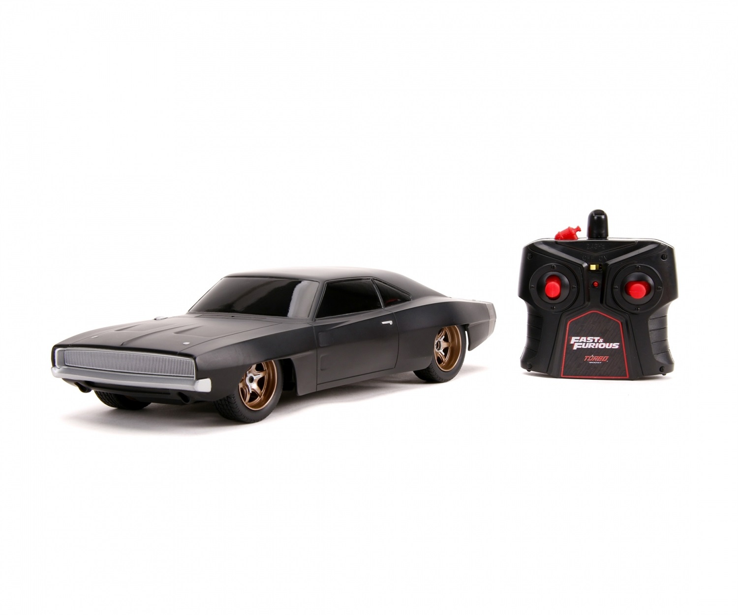 Jada Toys Dom's Dodge Charger 1968 Fast & Furious Modellino Radiocomandato 1:16 Nero Die Cast