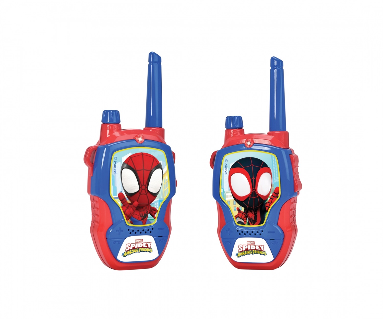 Jada Toys Spidey Walkie Talkie - Set di 2 unità, portata 100m, 2,4 GHz, cancellazione rumore, adatto per bambini 4 anni