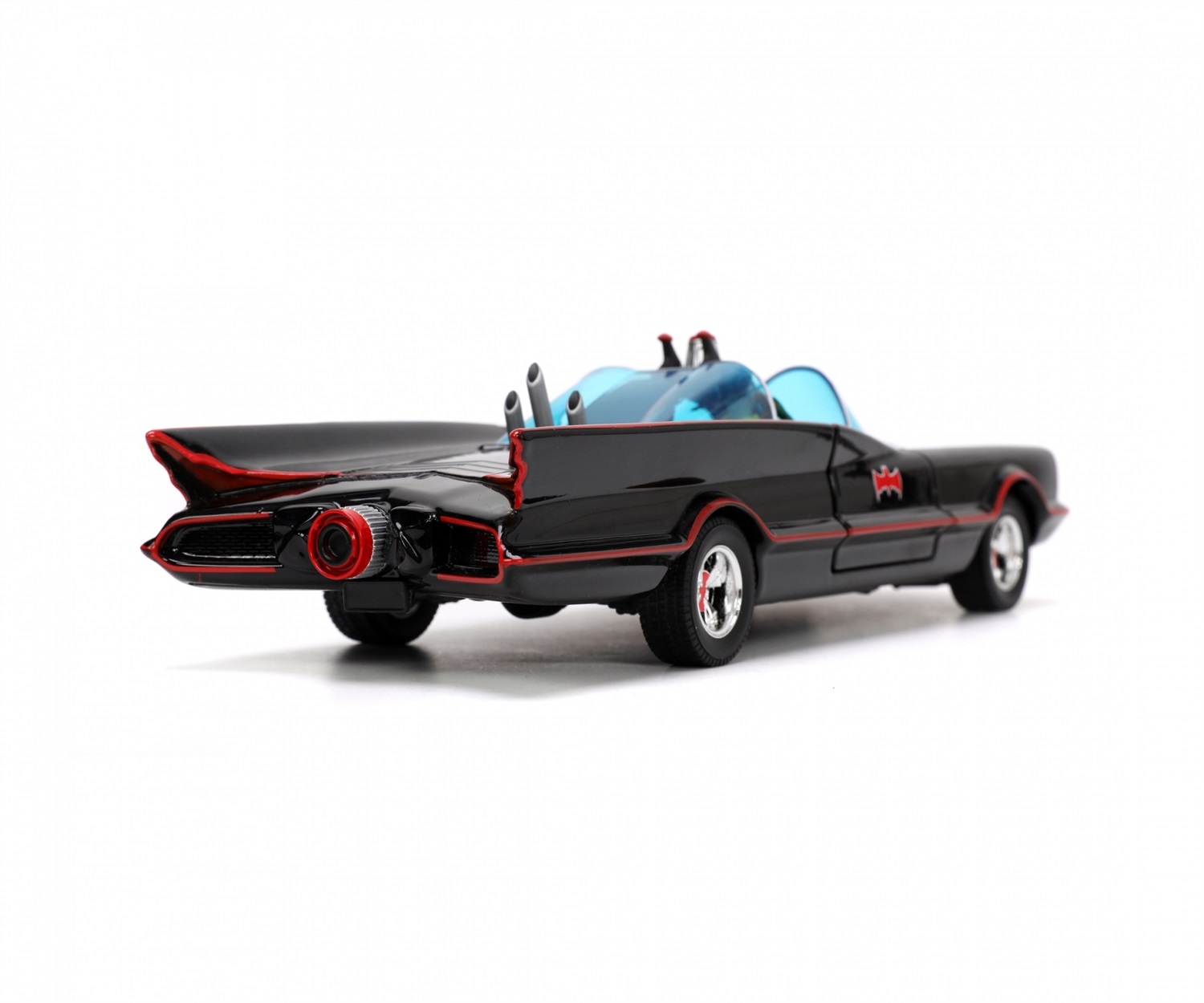 Jada Toys Classic Batmobile Deluxe 1966 - Die-Cast 1:24 con Batman, Joker e Pinguino