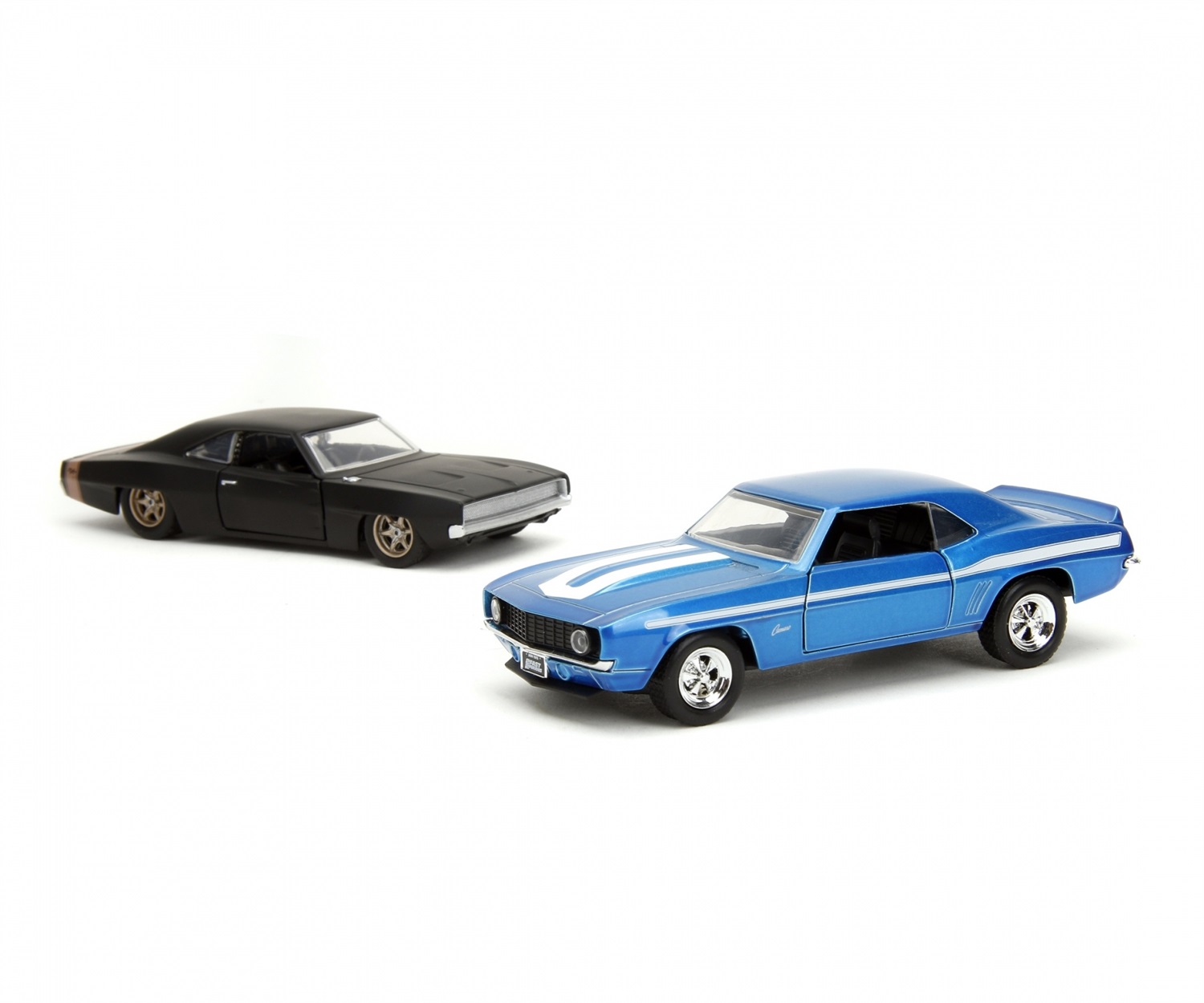 Jada Fast & Furious Twin Pack 1:32 - Chevrolet Camaro 1969 e Dodge Charger Wide Body 1968, Die-cast, Età 8