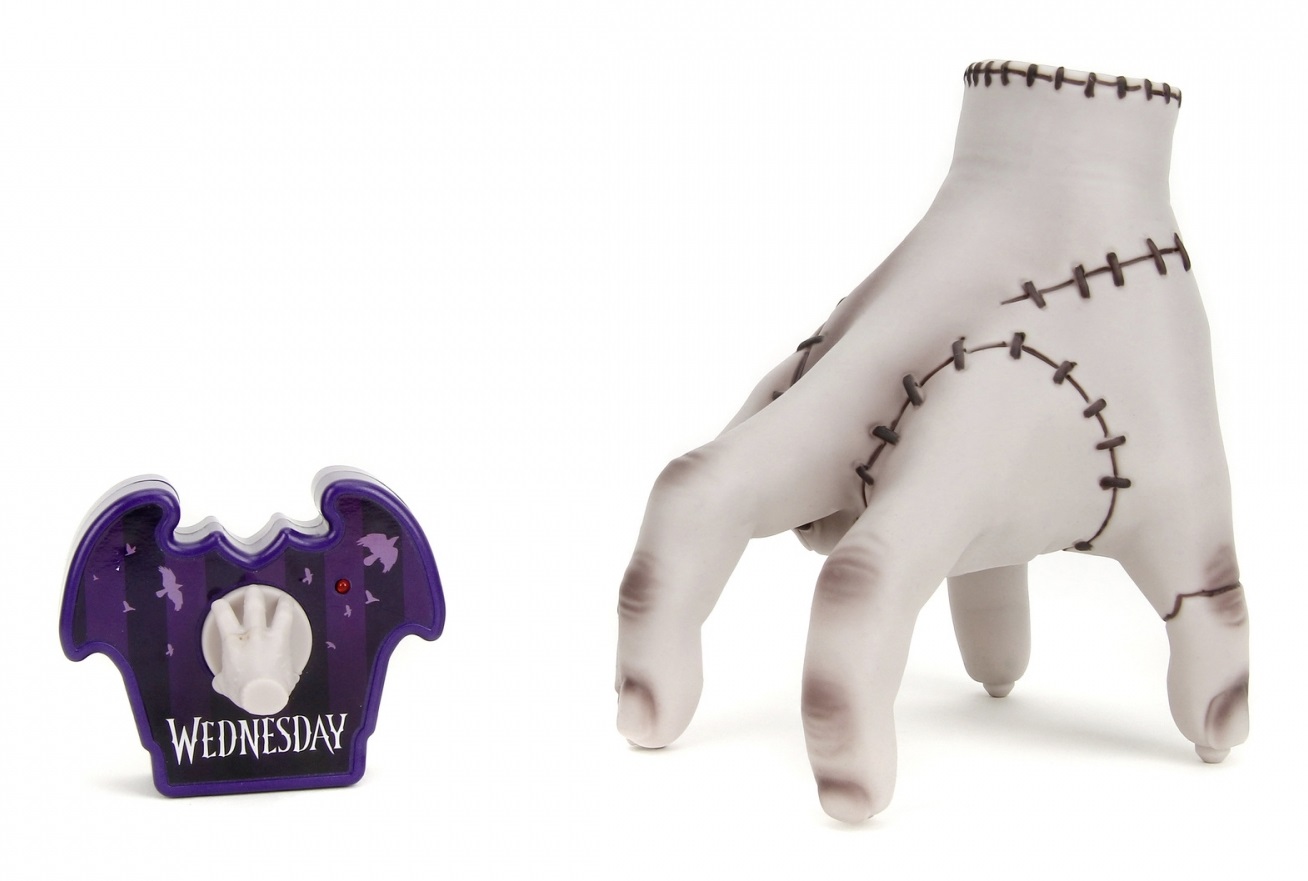 Jada Toys Radiocomando Mano Mercoledì Addams 18 cm - Replica 2 Canali per 8 Anni