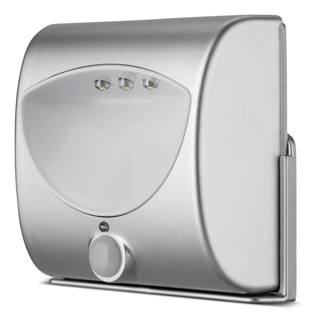REV Illuminazione da Parete LED con Rilevatore di Movimento, Modello 0029600102, Colore Argento, IP44