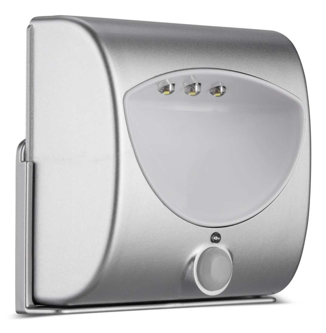 REV Illuminazione da Parete LED con Rilevatore di Movimento, Modello 0029600102, Colore Argento, IP44