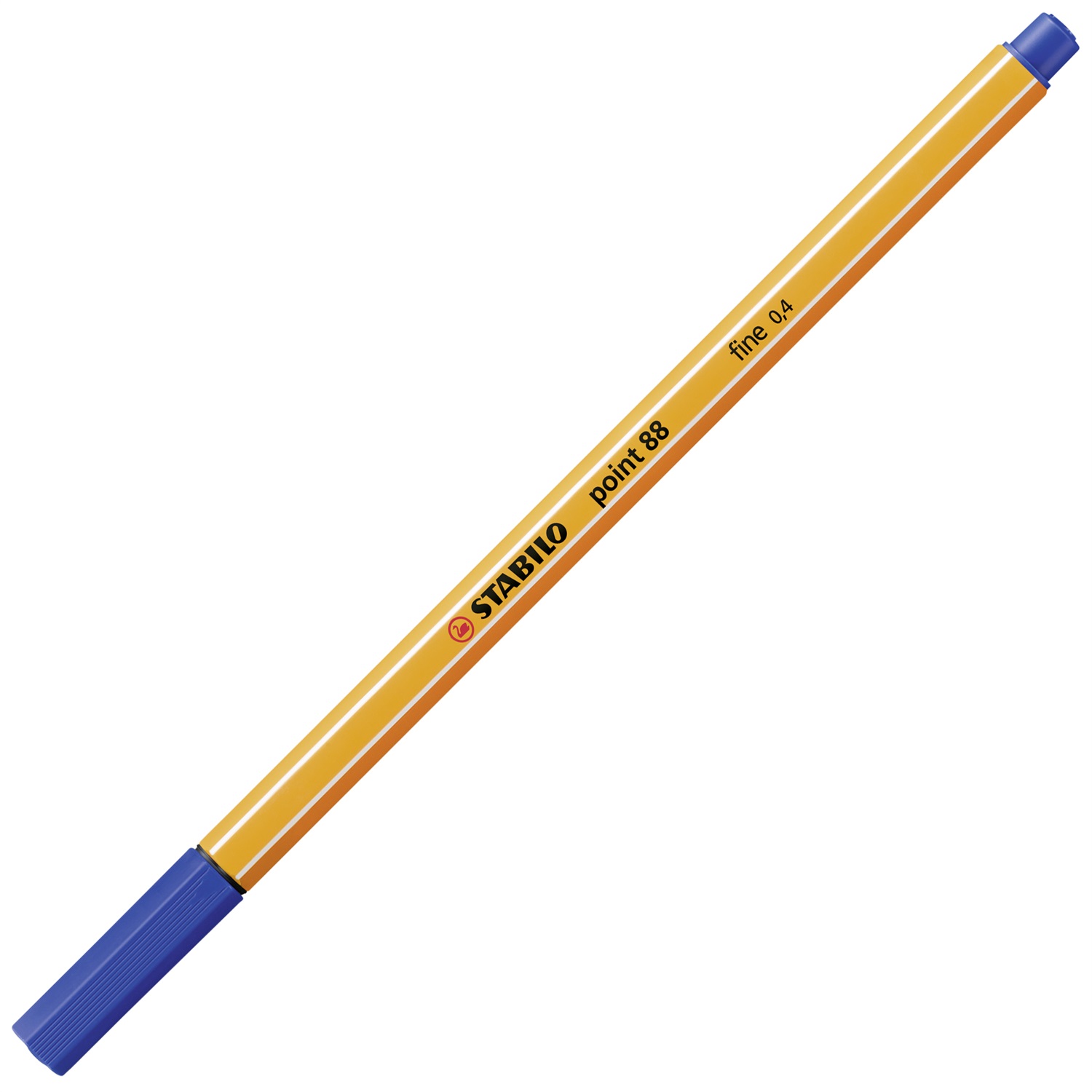 STABILO Point 88 Fineliner 0,4 mm Blu Scuro - Punta in Feltro con Rinforzo in Metallo, Dura a Lungo, Cappuccio Ventilato