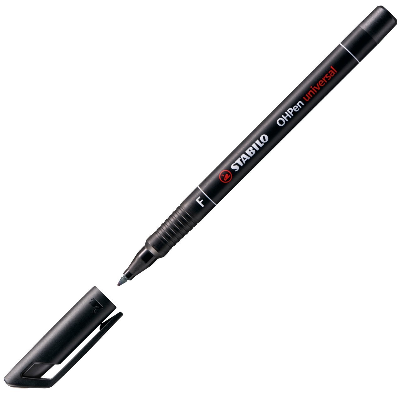 Stabilo OHPen Marcatore Permanente Nero Tratto Fine (0,7 mm) Confezione da 10 pz - Adatto per Lucidi e Superfici Lisce