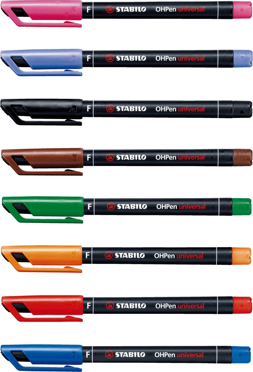 STABILO OHPen universal pennarello permanente verde 0,7 mm - ideale per superfici lisce