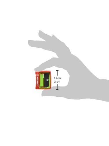 STABILO 4548/12 Temperamatite per Woody 3 in 1 - 1 Foro da 10mm, Acciaio Inossidabile, Blu, Design Translucido