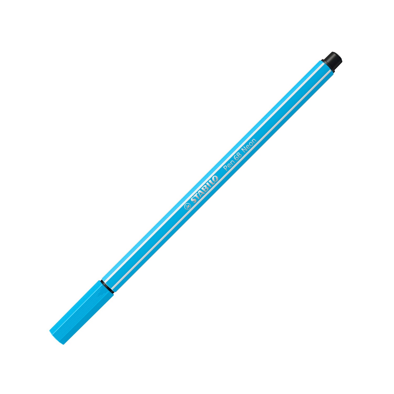 STABILO Pennarello Pen 68 Blu Neon 031 - Punta Media 1 mm, Acquarellabile, Inchiostro A Base D'Acqua
