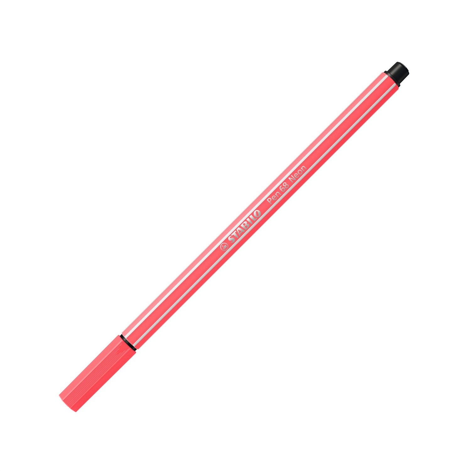 STABILO Pennarello Pen 68 - Rosso Neon 040 - Punta Media 1 mm - Acquarellabile - Conf. 10 Pezzi