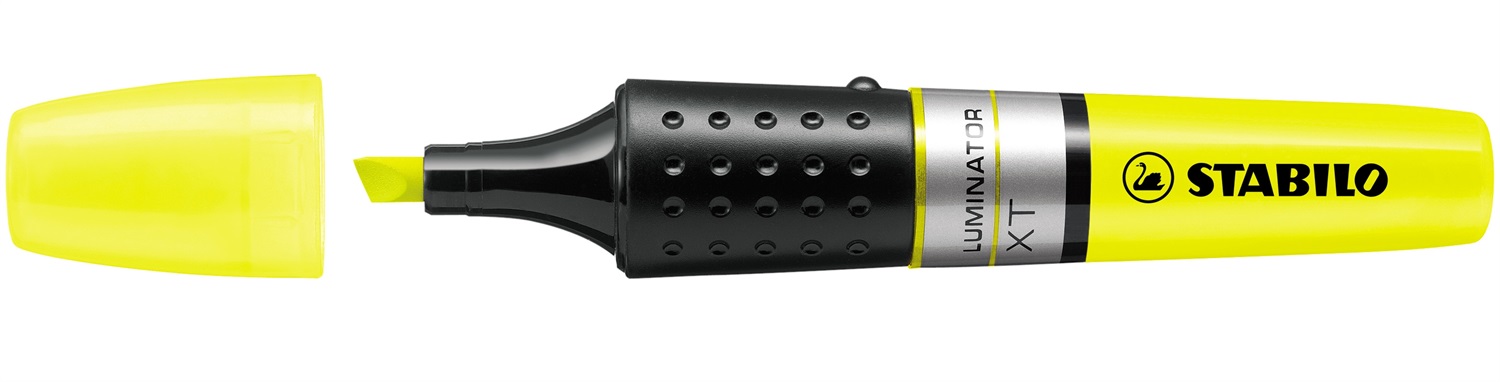 STABILO Luminator Evidenziatore Giallo 2-5 mm Punta Smussata con Serbatoio XXL e Inchiostro a Base d'Acqua