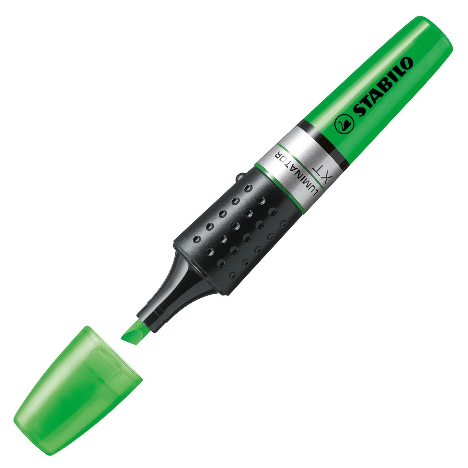 STABILO Luminator Evidenziatore Verde - Punta a Scalpello 2-5 mm - Inchiostro a Base d'Acqua - Serbatoio XXL con Indicatore