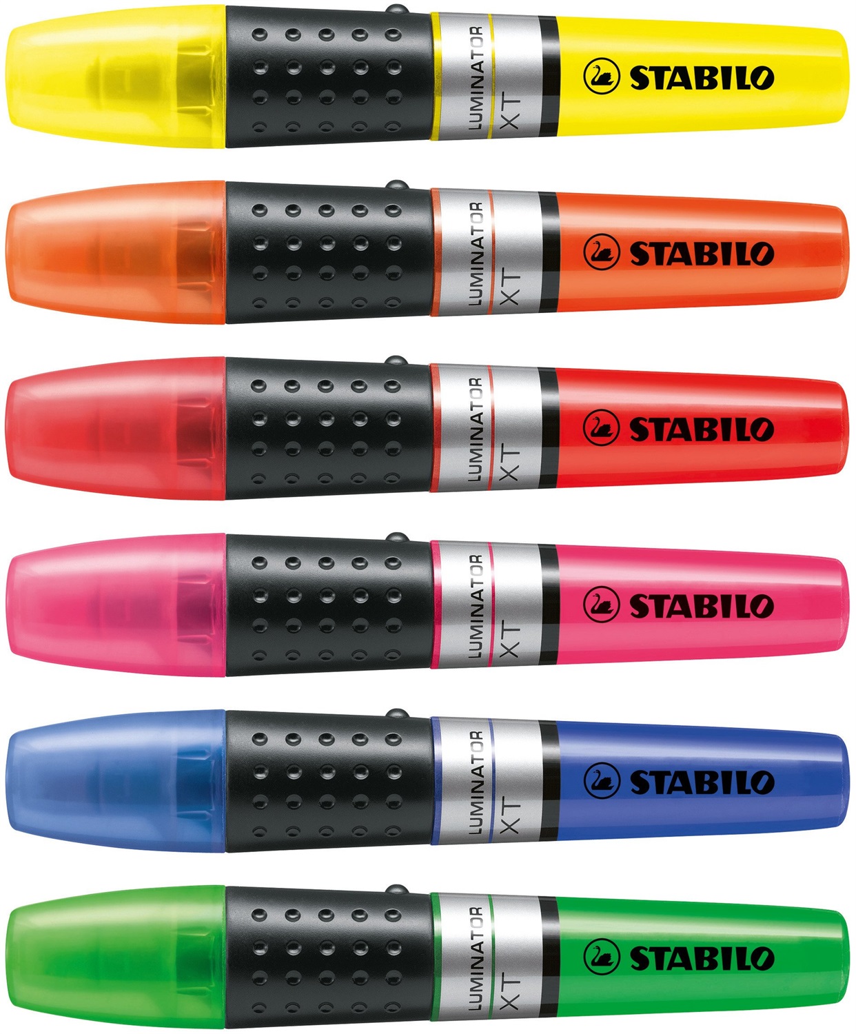 STABILO Luminator Evidenziatore Rosso con Punta Smussata, Doppio Tratto (2 5 mm), Tecnologia Anti-Dry-Out