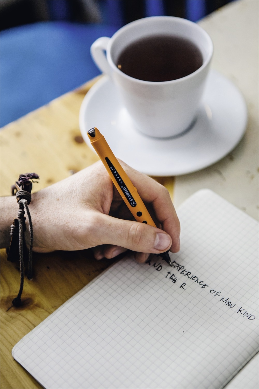 Stabilo worker medium Penna Roller Rosso 0,5 mm - Confezione da 10 pz con impugnatura morbida