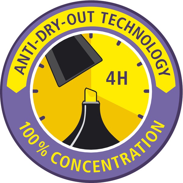 STABILO Navigator Evidenziatore Giallo 1-4 mm Punta Scalpello con Clip e Inchiostro a Base d'Acqua