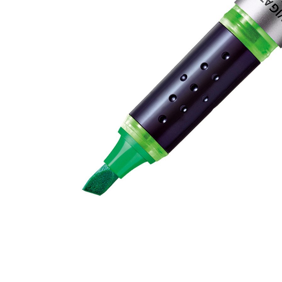 STABILO Evidenziatore Navigator Verde 1-4 mm Punta a Scalpello - Tascabile con Clip e Inchiostro a Base d'Acqua