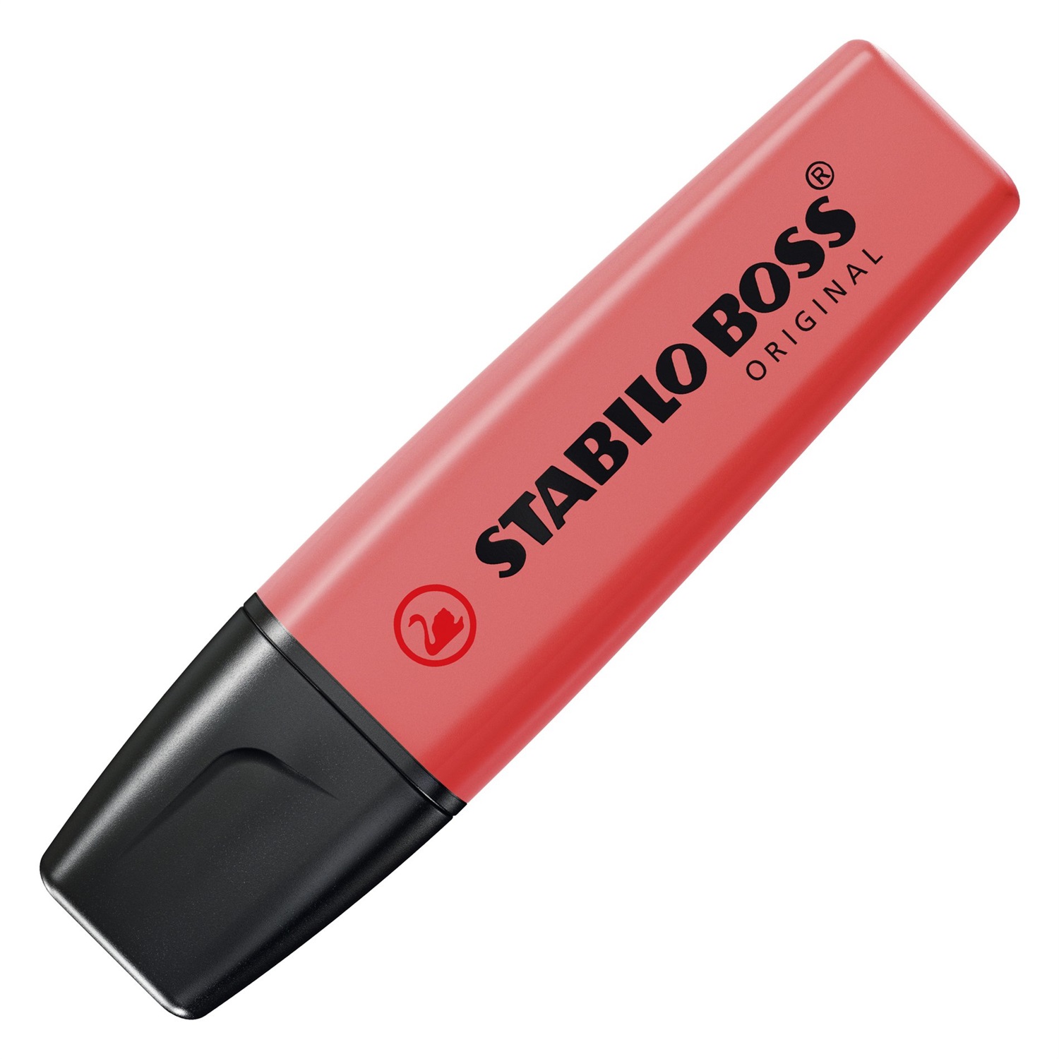 Stabilo BOSS ORIGINAL Evidenziatore Rosso - Confezione da 10 - Tratto Doppio 2 5 mm - Tecnologia Anti-Dry-Out