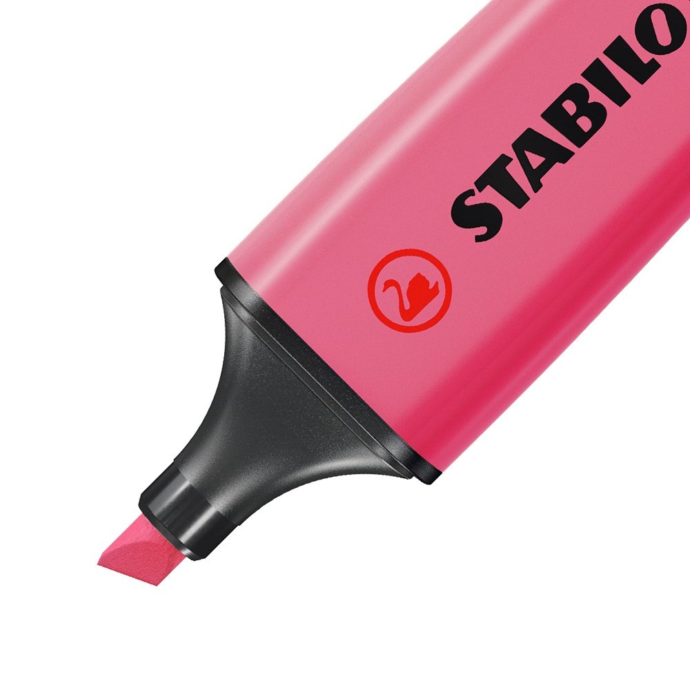 Stabilo BOSS ORIGINAL Evidenziatore Rosa - Confezione da 10 - Tratto 2-5 mm, Tecnologia Anti-Dry-Out